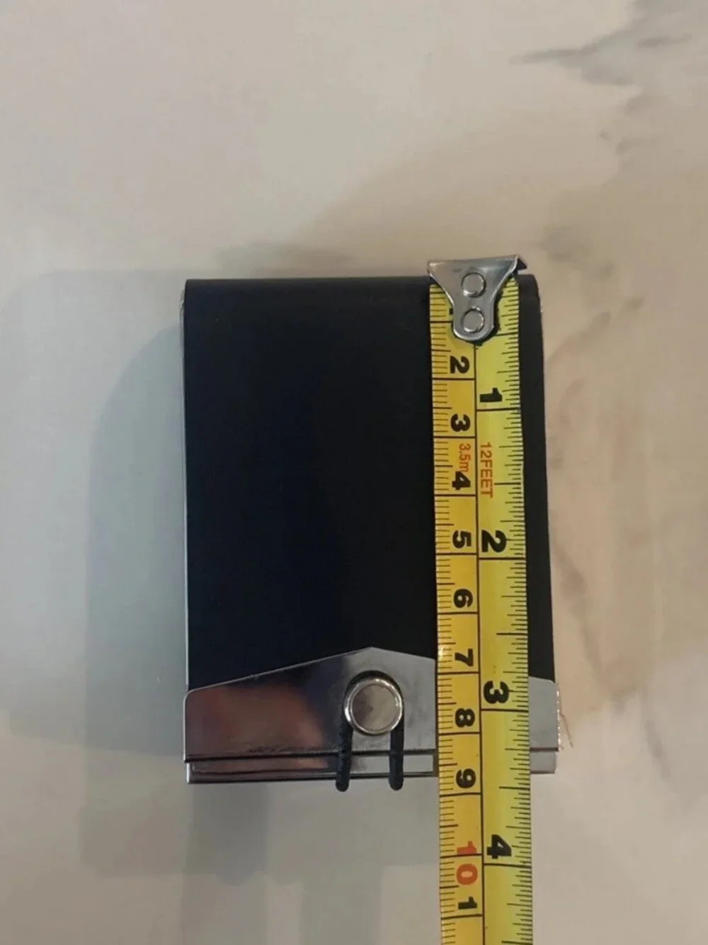 Vintage Marksman Quartz Clock Leather Case Pocket Desk Time Tested & Working!